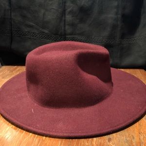 Burgundy hat